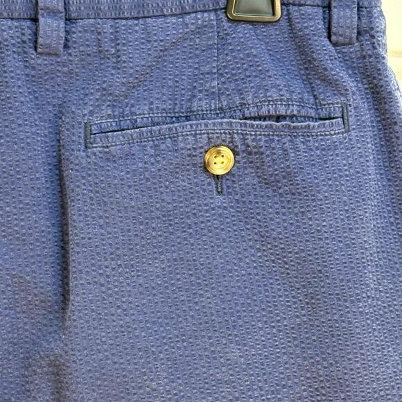 J.Crew Shorts Mens 32x10.5 Seersucker Chino Navy Blue Summer Casual Cotton - Picture 6 of 9